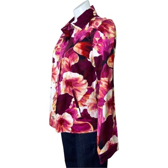 Additions By Chico's Women's Outbloomed Bossy Jacket Keswick Pink Size 1 (Small) - Picture 4 of 7